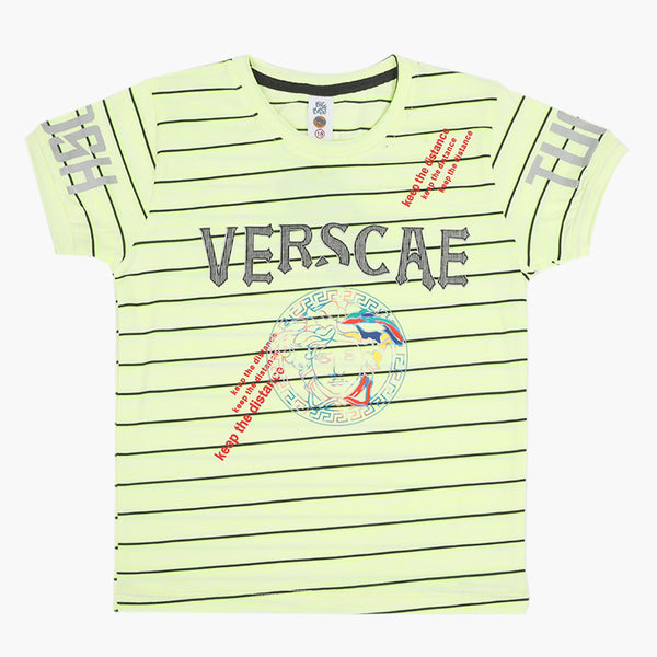 Boys Half Sleeves T-Shirt - Light Green, Boys T-Shirts, Chase Value, Chase Value