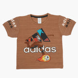 Boys Half Sleeves T-Shirt - Brown, Boys T-Shirts, Chase Value, Chase Value