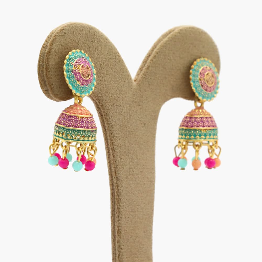 Women's Jhumki - Pink, Women Earrings & Tops, Chase Value, Chase Value