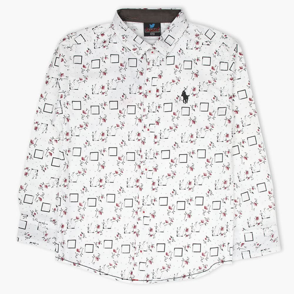 Boys Full Sleeves Shirt - White, Boys Shirts, Chase Value, Chase Value