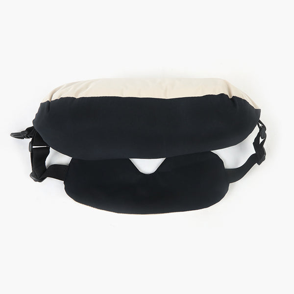 Travel Pillow with Eye Mask - Cream