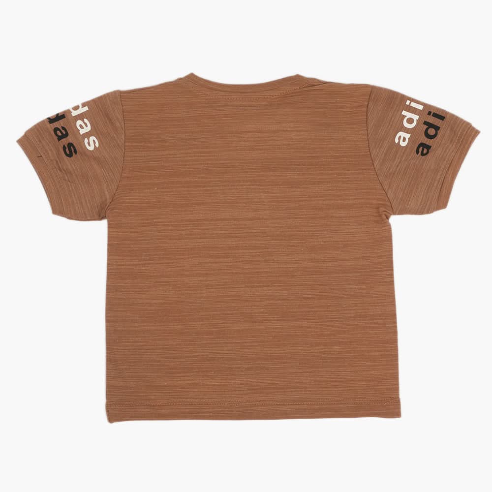 Boys Half Sleeves T-Shirt - Brown, Boys T-Shirts, Chase Value, Chase Value