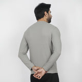 Men's Full Sleeves Round Neck T-Shirt - Grey, Men's T-Shirts & Polos, Chase Value, Chase Value