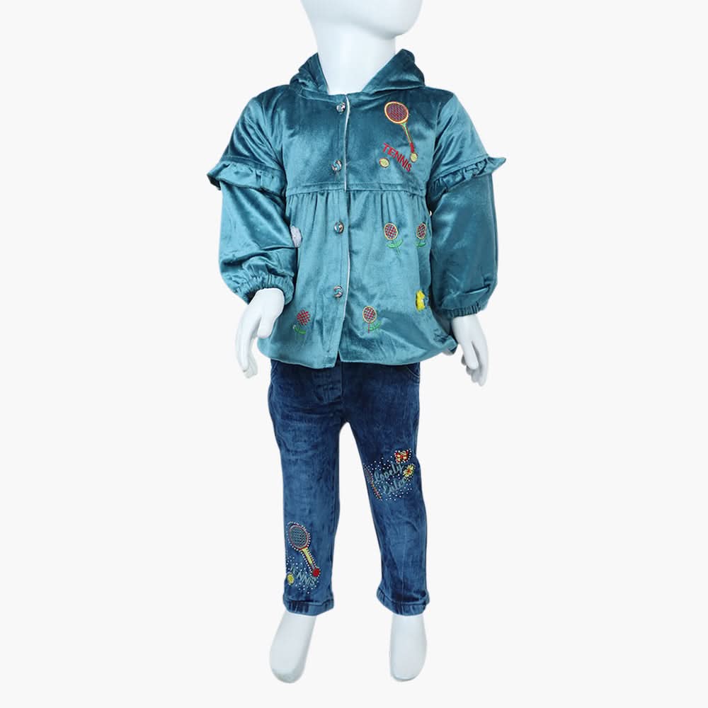 Girls Pant Suit - Steel Blue, Girls Suits, Chase Value, Chase Value