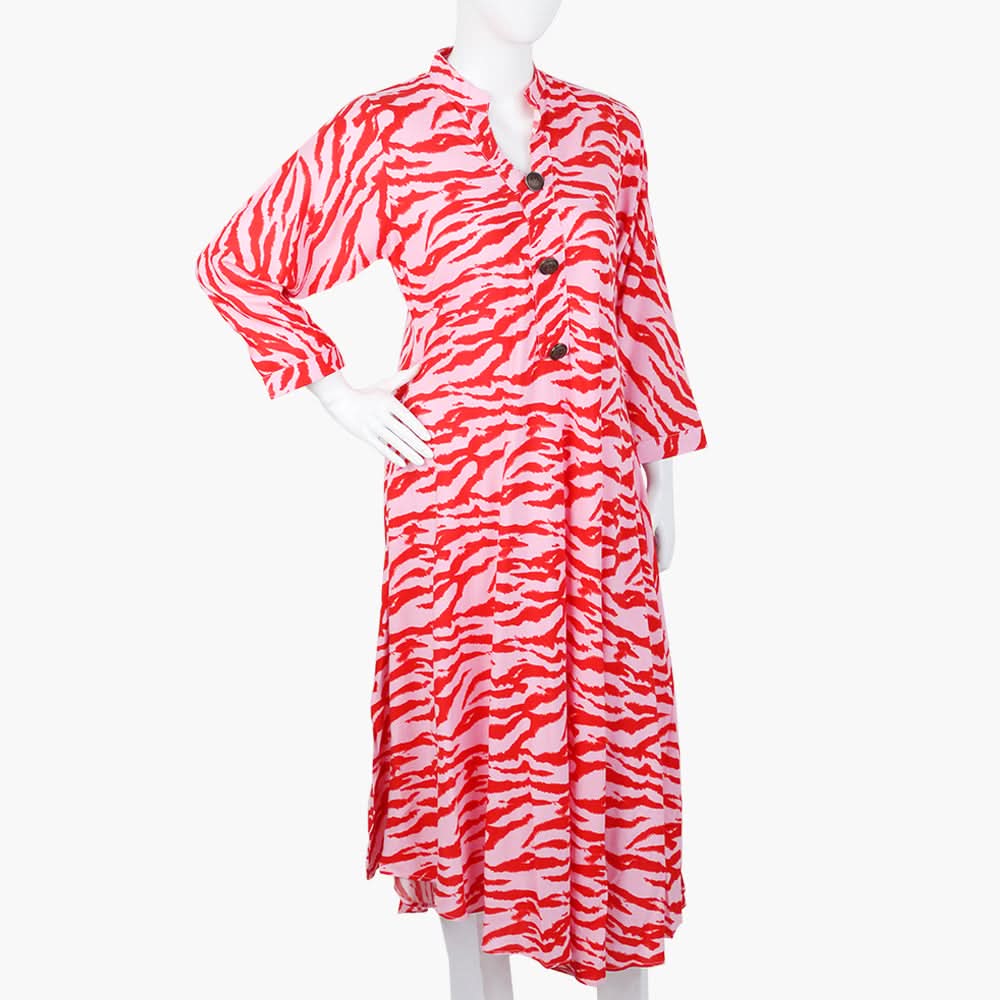 Women's Printed Kurti - Pink, Women Ready Kurtis, Chase Value, Chase Value