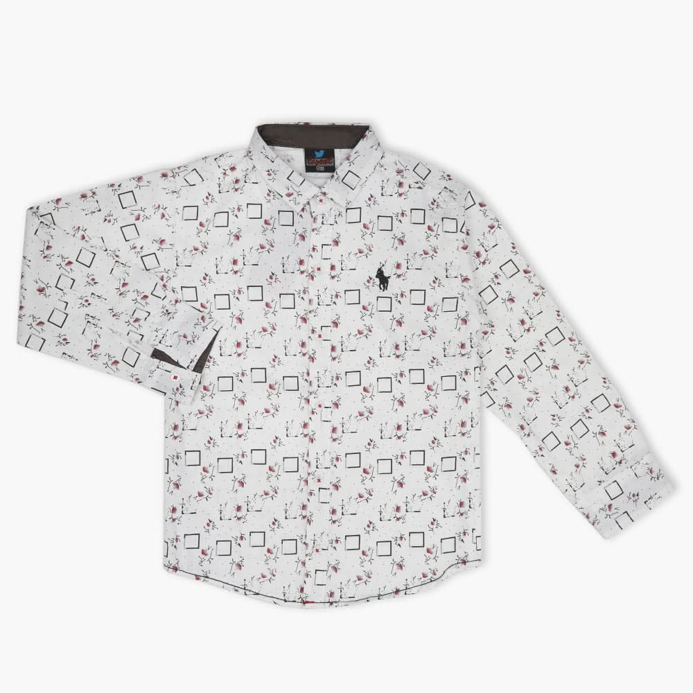 Boys Full Sleeves Shirt - White, Boys Shirts, Chase Value, Chase Value