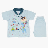 Newborn Boys Half Sleeves Suit - Blue, Newborn Boys Sets & Suits, Chase Value, Chase Value