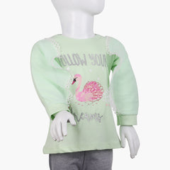 Girls Full Sleeves T-Shirt -  Cyan, Girls T-Shirts, Chase Value, Chase Value