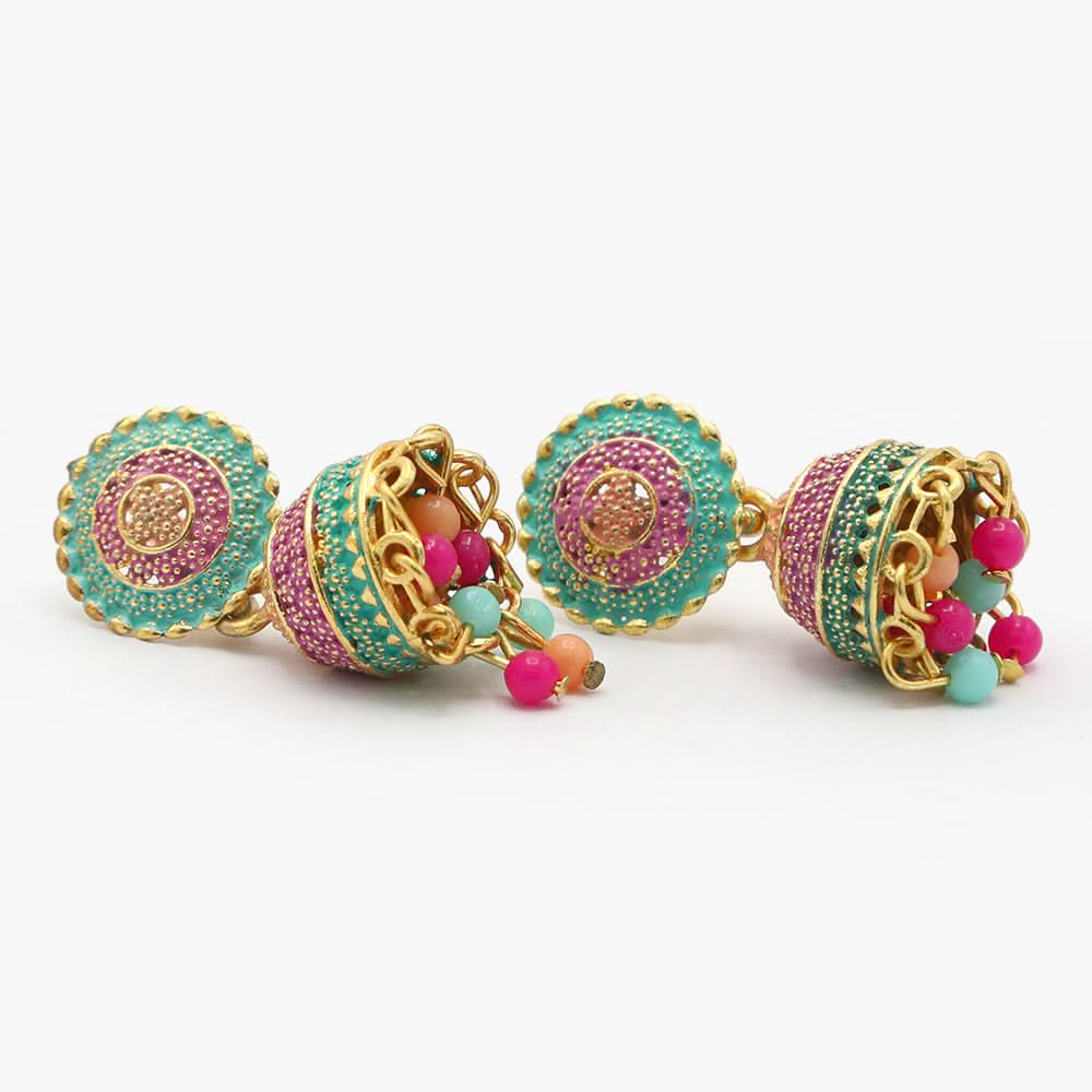 Women's Jhumki - Pink, Women Earrings & Tops, Chase Value, Chase Value