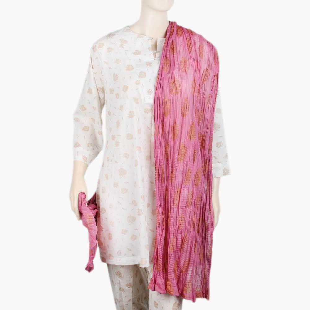 Women's Printed Dupatta - Pink, Women Dupatta, Chase Value, Chase Value