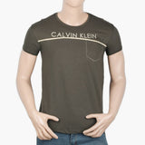 Men's Half Sleeves T-Shirt - Dark Green, Men's T-Shirts & Polos, Chase Value, Chase Value