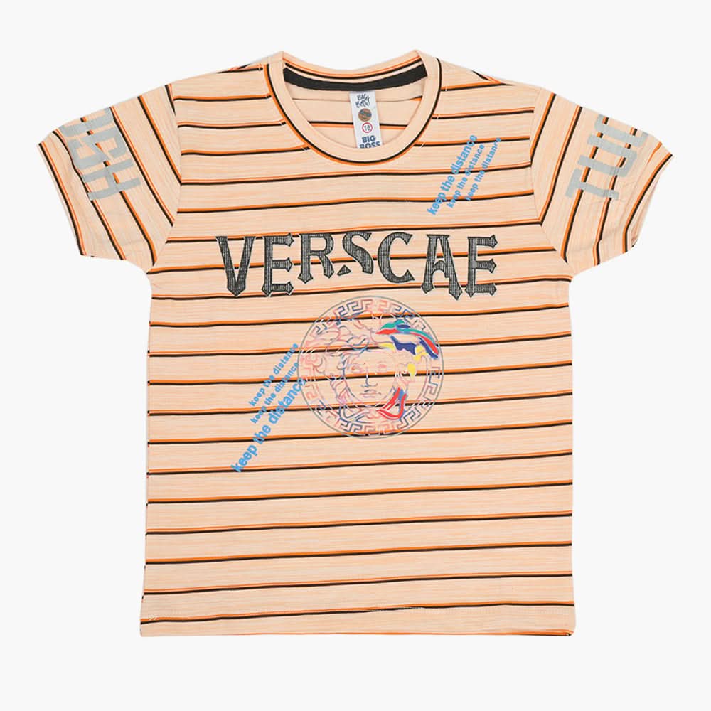Boys Half Sleeves T-Shirt - Peach, Boys T-Shirts, Chase Value, Chase Value