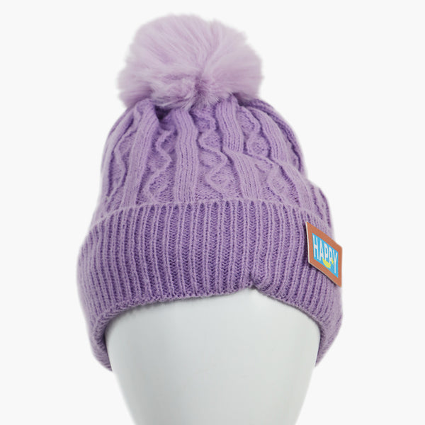 Women's Woolen Cap - Purple