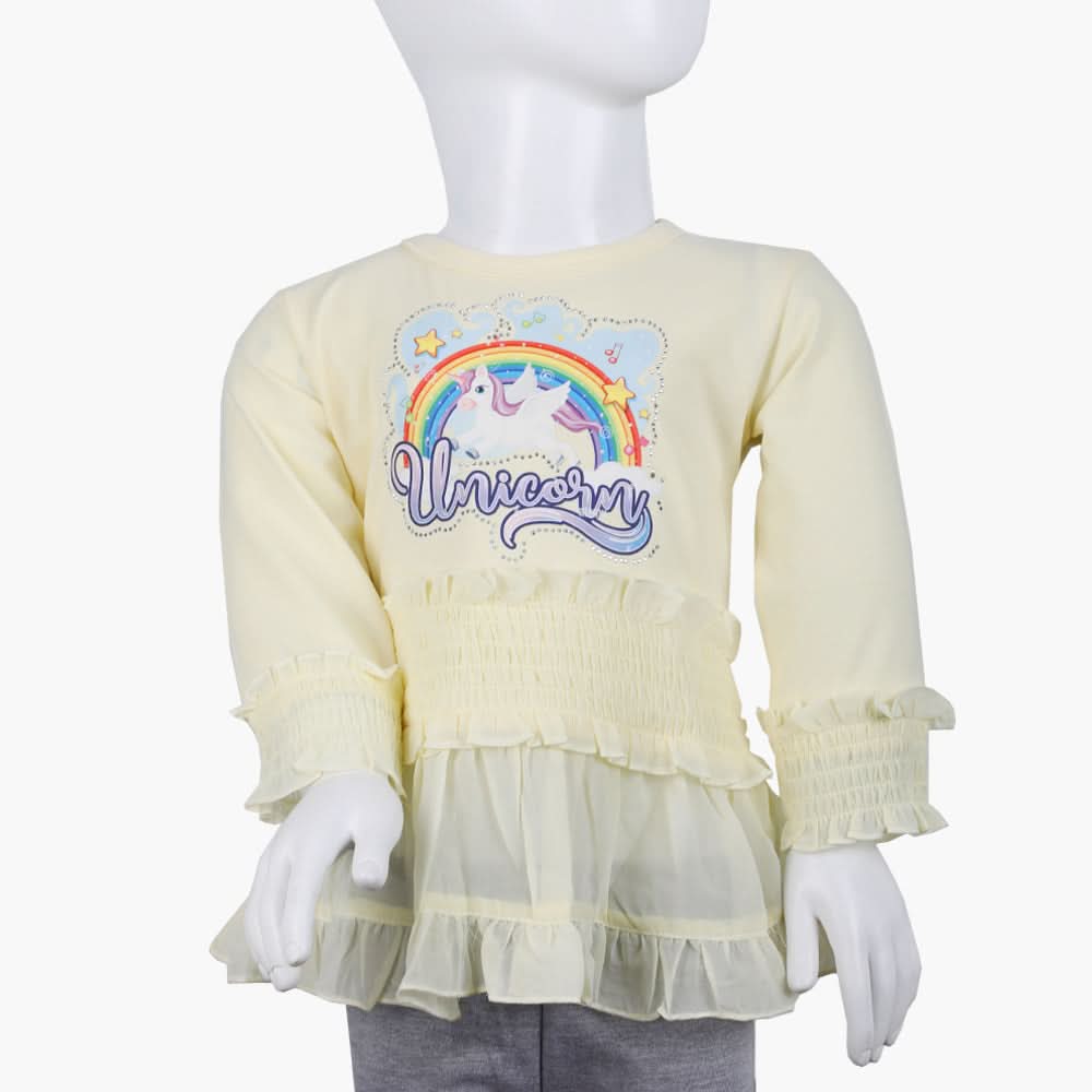 Girls Full Sleeves T-Shirt -  Fawn, Girls T-Shirts, Chase Value, Chase Value