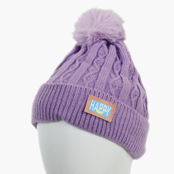 Women's Woolen Cap - Purple