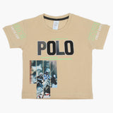 Boys Half Sleeves T-Shirt - Beige, Boys T-Shirts, Chase Value, Chase Value