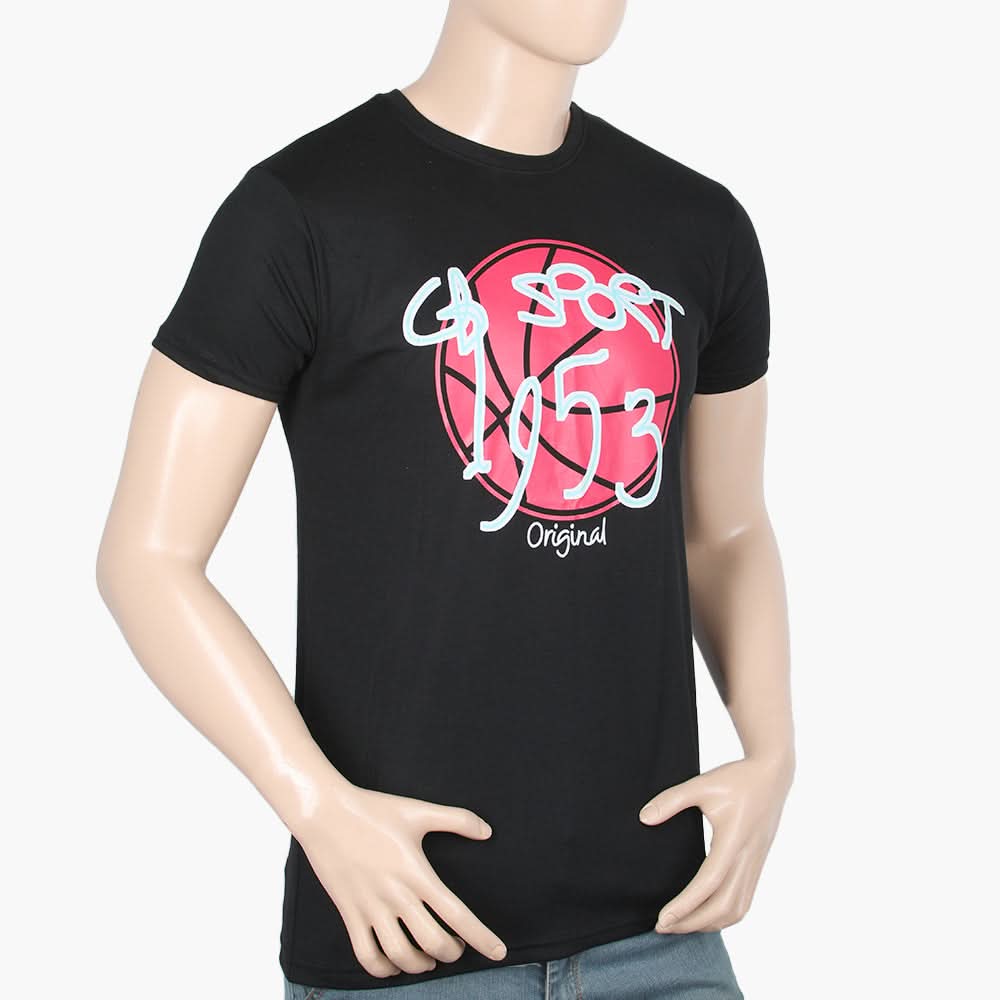 Men's Half Sleeves T-Shirt - Black, Men's T-Shirts & Polos, Chase Value, Chase Value