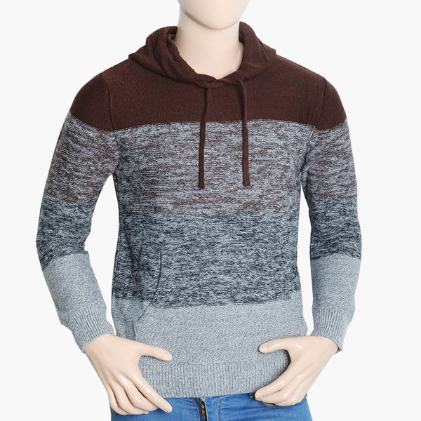 Men's Hoodie Sweater - Brown & Grey, Men's Sweater & Sweat Shirts, Eminent, Chase Value