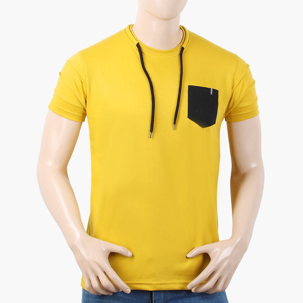 Men's Half Sleeves T-Shirt - Yellow, Men's T-Shirts & Polos, Chase Value, Chase Value