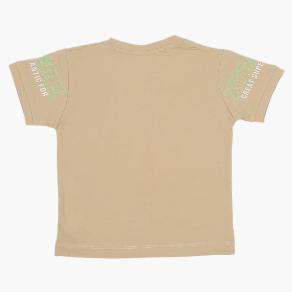 Boys Half Sleeves T-Shirt - Beige, Boys T-Shirts, Chase Value, Chase Value