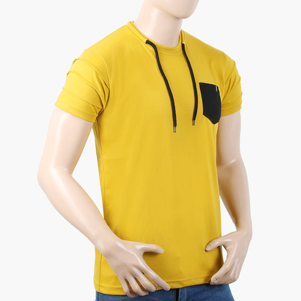 Men's Half Sleeves T-Shirt - Yellow, Men's T-Shirts & Polos, Chase Value, Chase Value