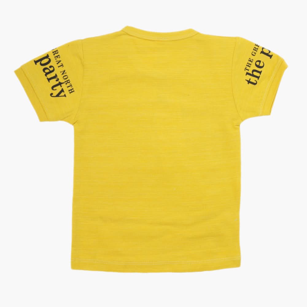 Boys Half Sleeves T-Shirt - Yellow, Boys T-Shirts, Chase Value, Chase Value