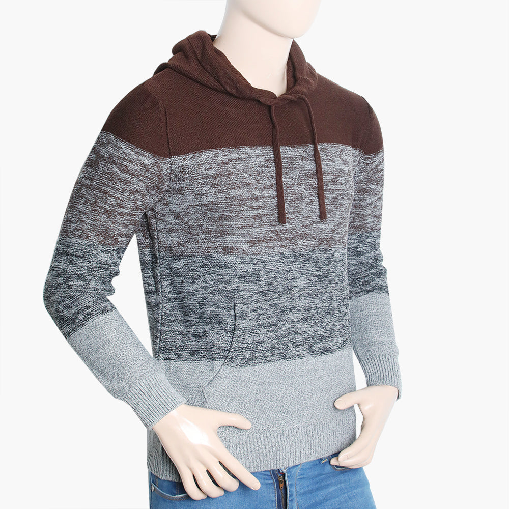Men's Hoodie Sweater - Brown & Grey, Men's Sweater & Sweat Shirts, Eminent, Chase Value