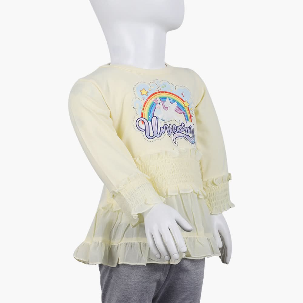 Girls Full Sleeves T-Shirt -  Fawn, Girls T-Shirts, Chase Value, Chase Value