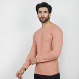 Men's Full Sleeves Round Neck T-Shirt - Peach, Men's T-Shirts & Polos, Chase Value, Chase Value