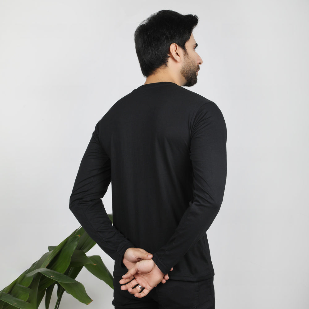 Men's Full Sleeves T-Shirt - Black, Men's T-Shirts & Polos, Chase Value, Chase Value