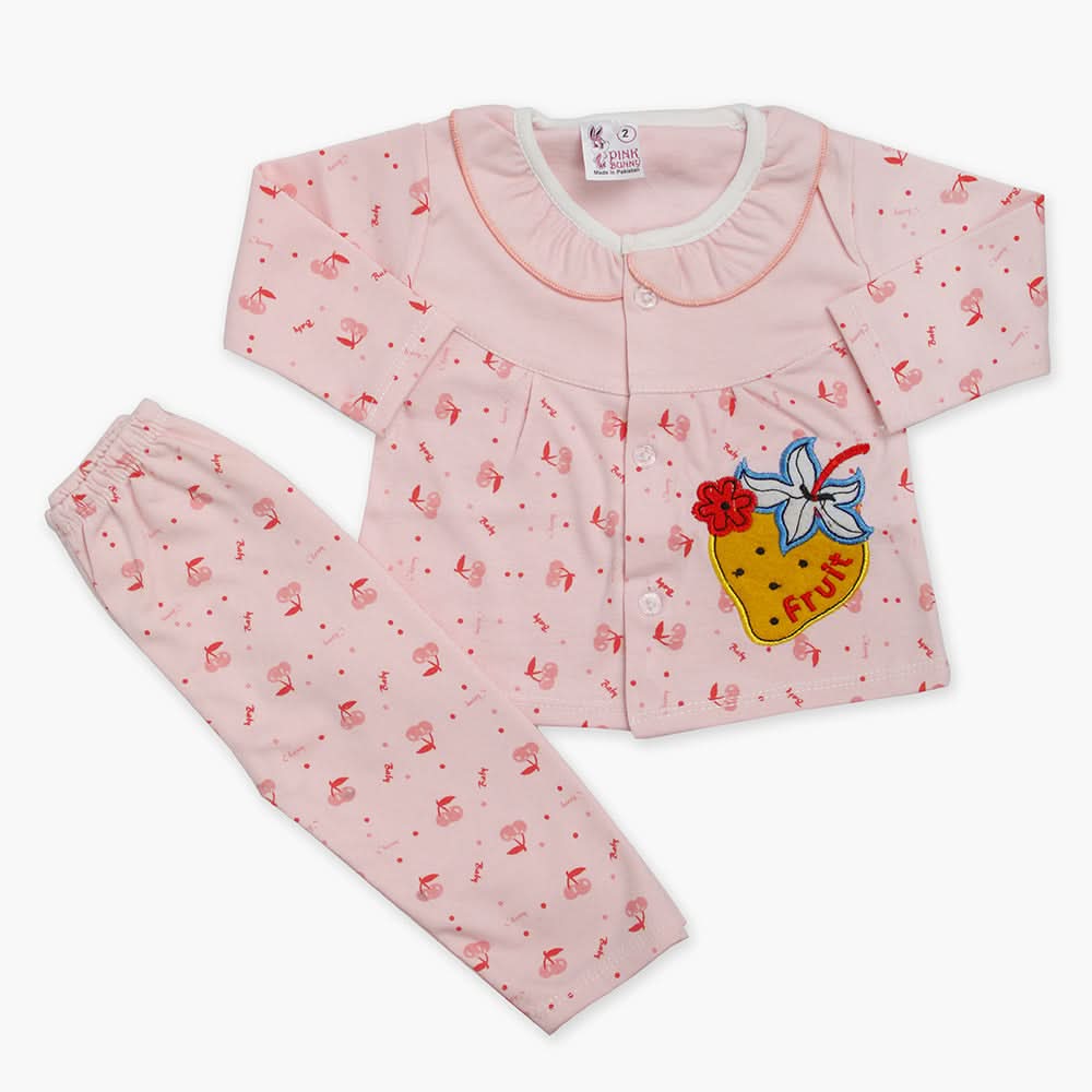 Newborn Girls Full Sleeves Suit - Pink, Newborn Girls Winterwear, Chase Value, Chase Value