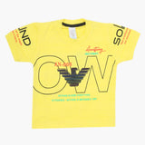 Boys Half Sleeves T-Shirt - Lemon, Boys T-Shirts, Chase Value, Chase Value