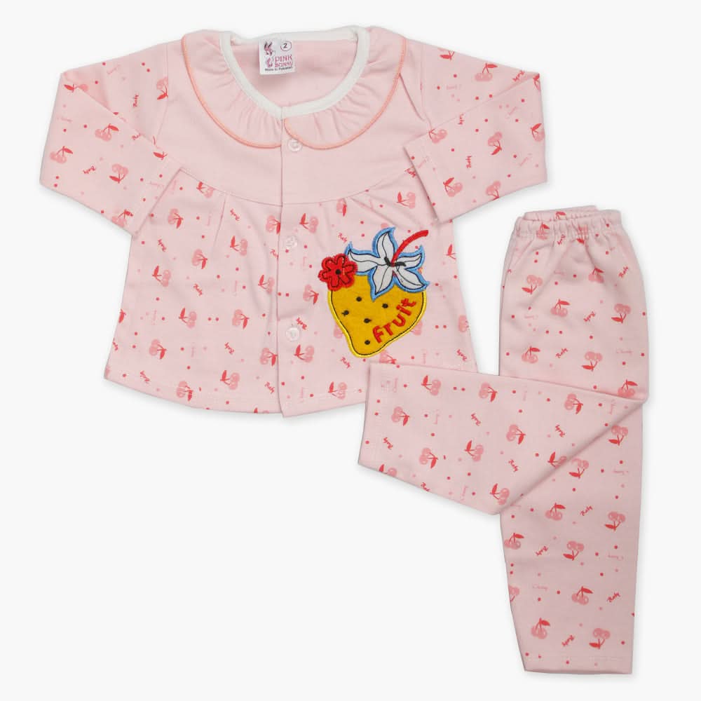 Newborn Girls Full Sleeves Suit - Pink, Newborn Girls Winterwear, Chase Value, Chase Value