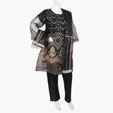 Women's Fancy 3Pcs Suit - Black, Women Shalwar Suits, Chase Value, Chase Value