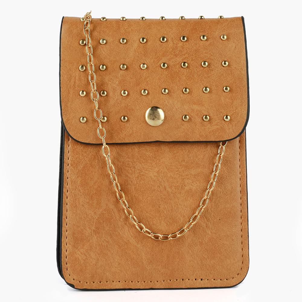 Women's Mobile Pouch - Light Brown, Women Clutches, Chase Value, Chase Value