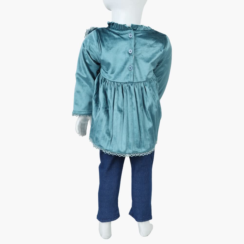 Girls Pant Suit - Steel Blue, Girls Suits, Chase Value, Chase Value