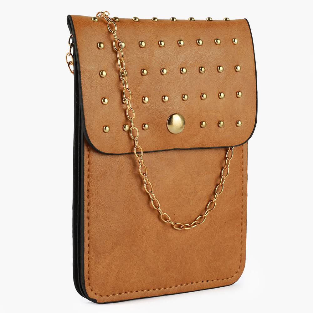 Women's Mobile Pouch - Light Brown, Women Clutches, Chase Value, Chase Value