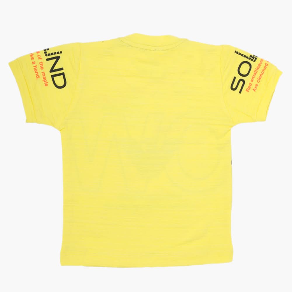 Boys Half Sleeves T-Shirt - Lemon, Boys T-Shirts, Chase Value, Chase Value