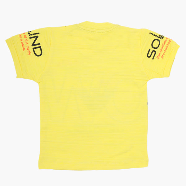Boys Half Sleeves T-Shirt - Lemon, Boys T-Shirts, Chase Value, Chase Value