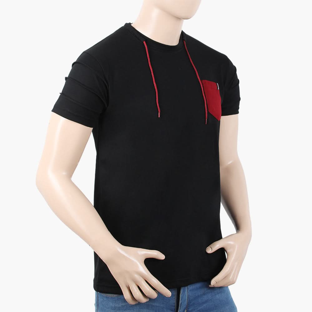 Men's Half Sleeves T-Shirt - Black, Men's T-Shirts & Polos, Chase Value, Chase Value