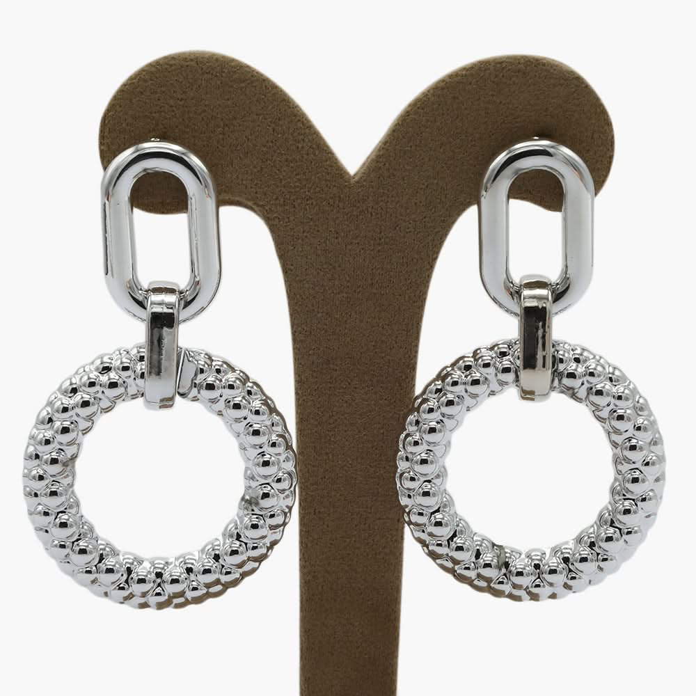 Women's Ear Hoops - Silver, Women Earrings & Tops, Chase Value, Chase Value