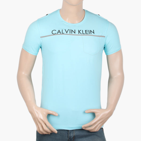 Men's Half Sleeves T-Shirt - Light Blue, Men's T-Shirts & Polos, Chase Value, Chase Value