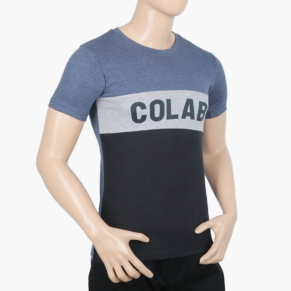Men's Half Sleeves T-Shirt - Steel Blue, Men's T-Shirts & Polos, Chase Value, Chase Value