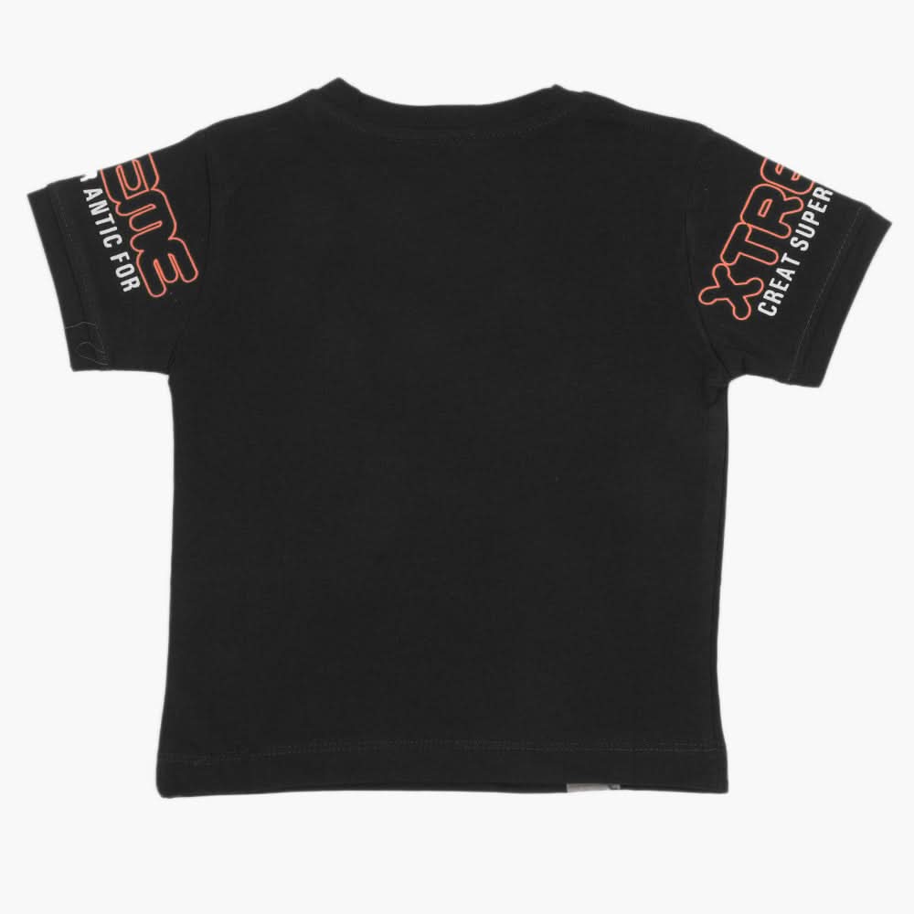 Boys Half Sleeves T-Shirt - Black, Boys T-Shirts, Chase Value, Chase Value