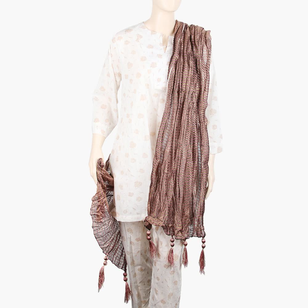 Women's Jamawar Dupatta - Purple, Women Dupatta, Chase Value, Chase Value