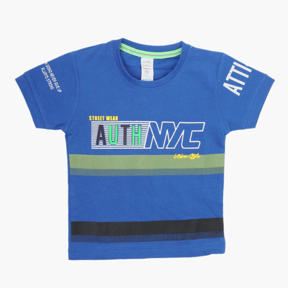 Boys Half Sleeves T-Shirt - Royal Blue, Boys T-Shirts, Chase Value, Chase Value