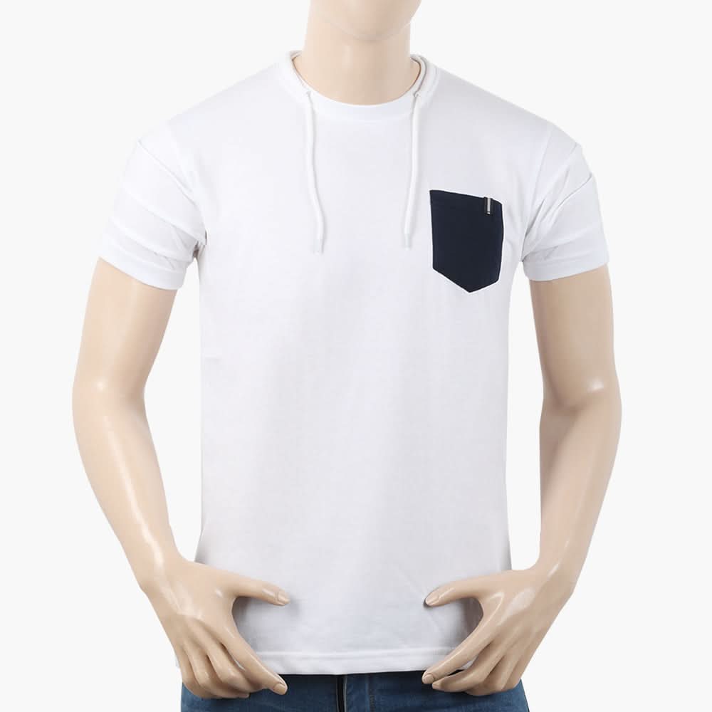 Men's Half Sleeves T-Shirt - White, Men's T-Shirts & Polos, Chase Value, Chase Value
