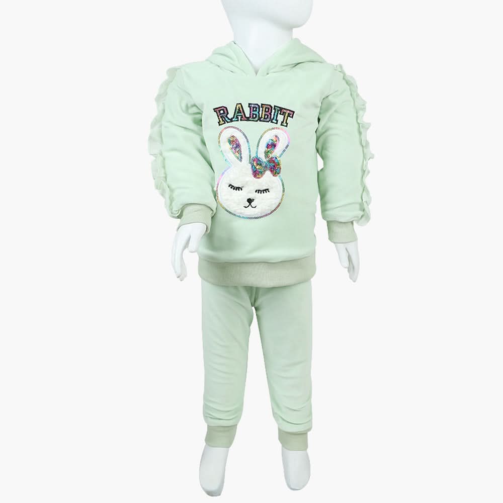 Girls Velour Tracksuit - Cyan, Girls Suits, Chase Value, Chase Value