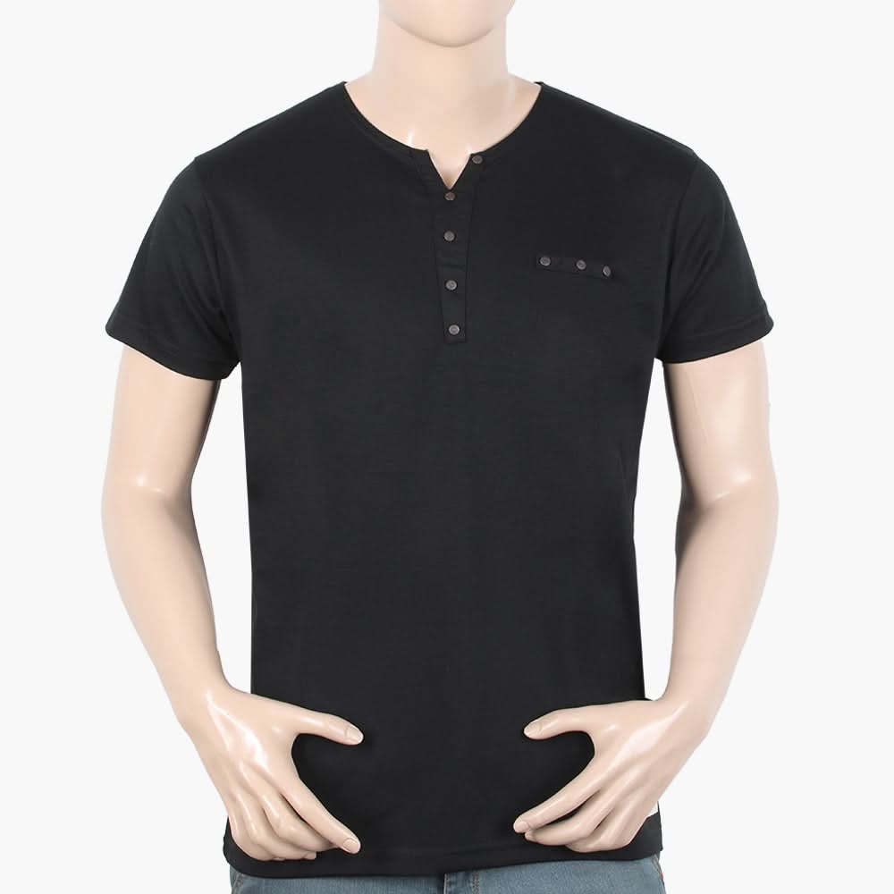 Men's Half Sleeves T-Shirt - Black, Men's T-Shirts & Polos, Chase Value, Chase Value