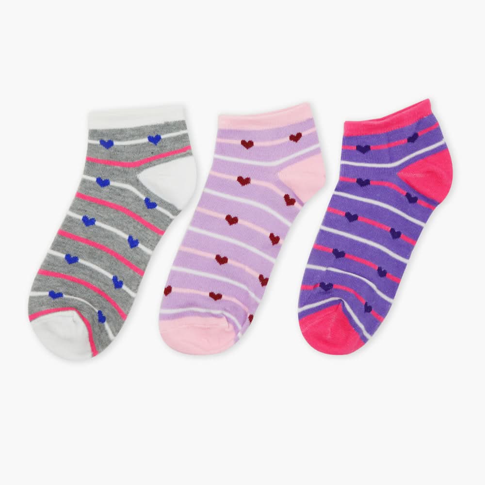 Women's Loafer Sock Pack of 3, Women Socks Stocking & Gloves, Chase Value, Chase Value
